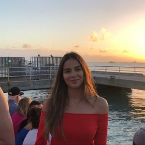 Red Off the Shoulder shirt
